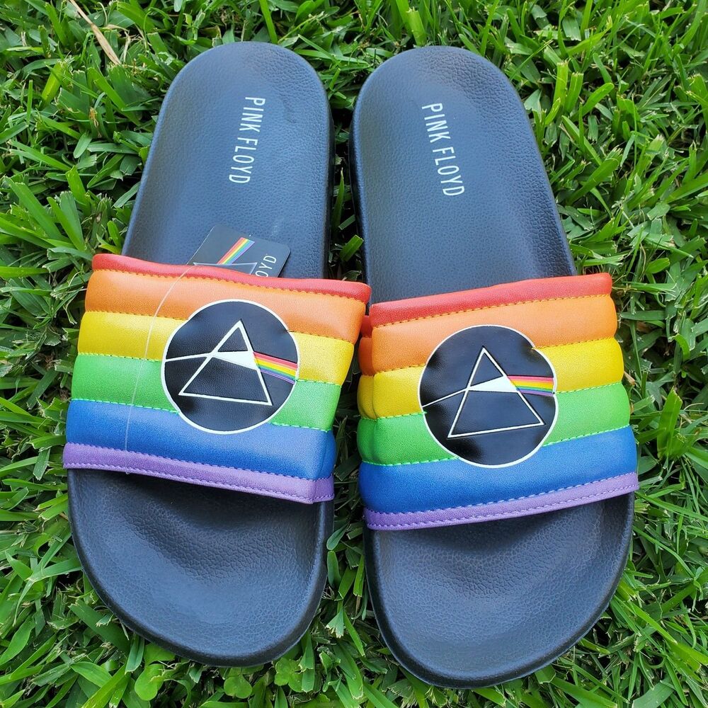 Bioworld Pink Floyd Dark Side Of The Moon Triangle Artwork On Rainbow Straps...